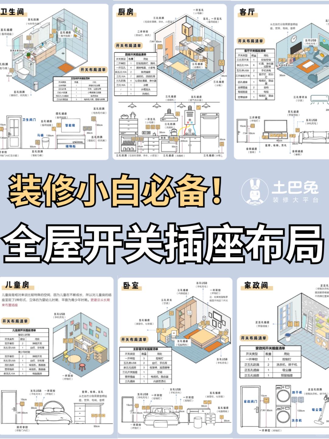 骨灰级开关插座布局📝漏装一个后悔3年