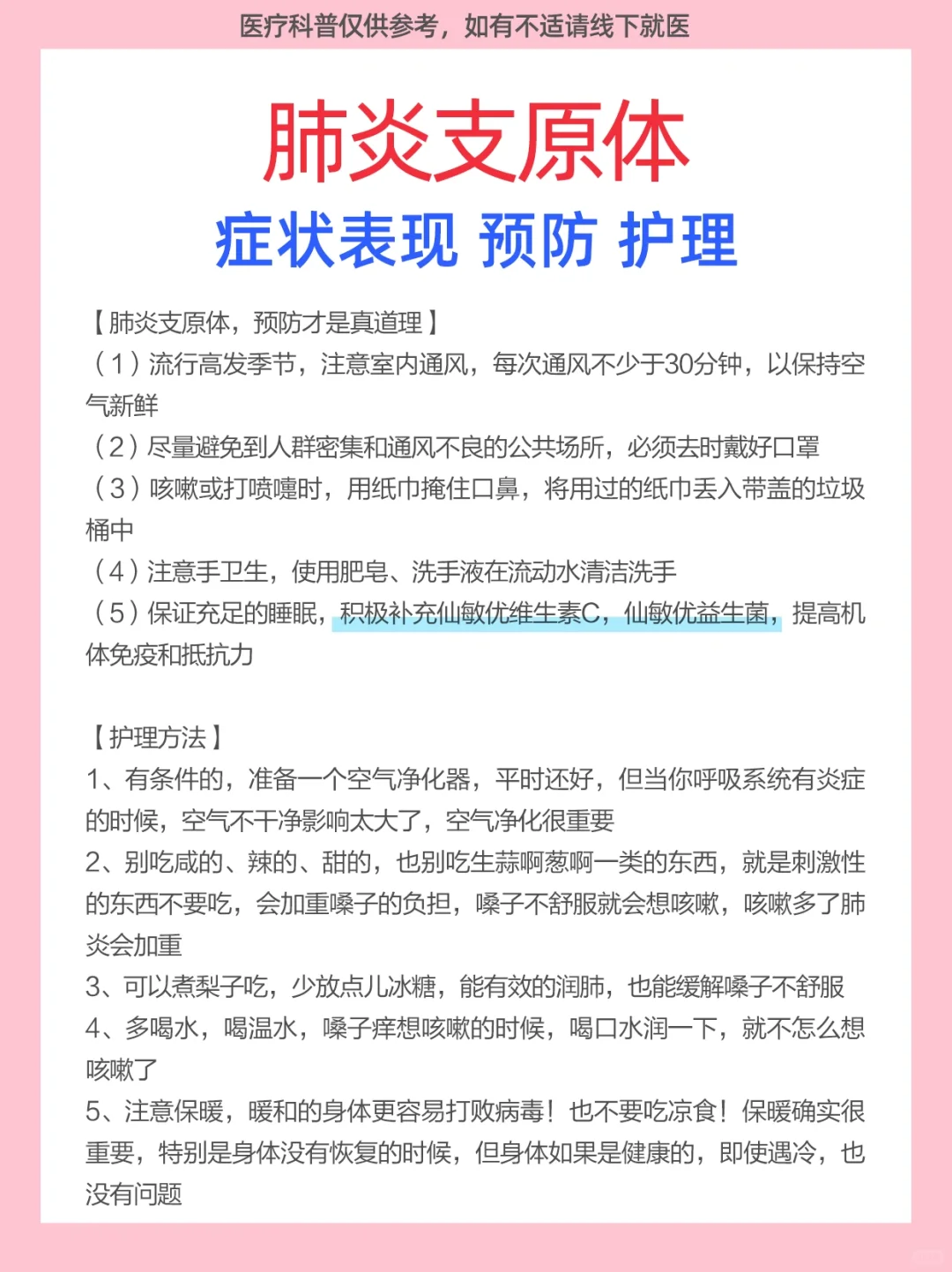 关于支原体不可怕，需要了解5️⃣个方面