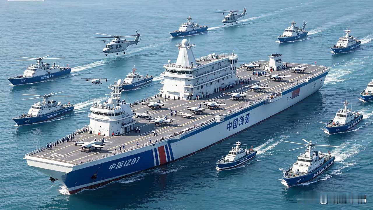 如果拿中船的探索01号船，改造成海警的航母，拉出去中国领海域去执法，那也是有相当