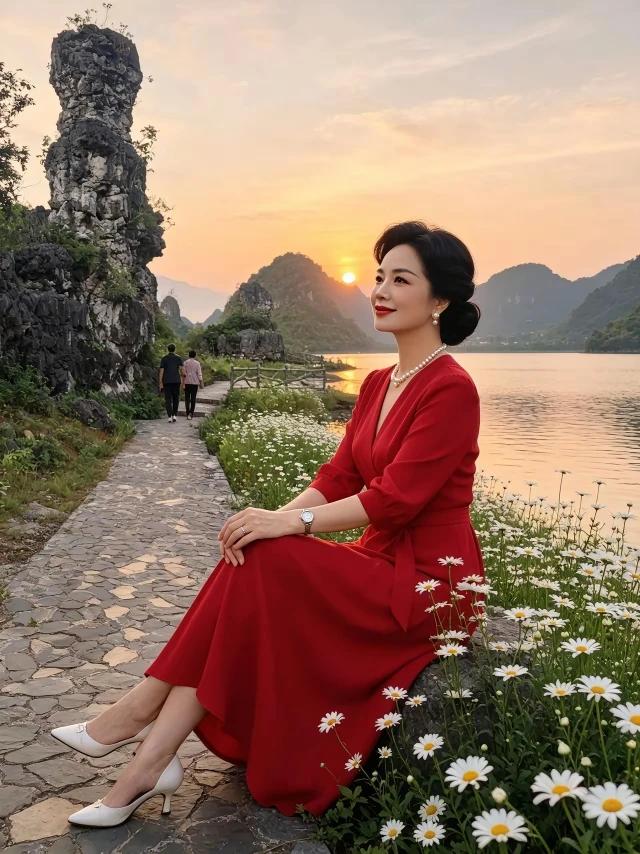 上联:   平湖似镜收群岫
下联:   倒影浮动若仙境