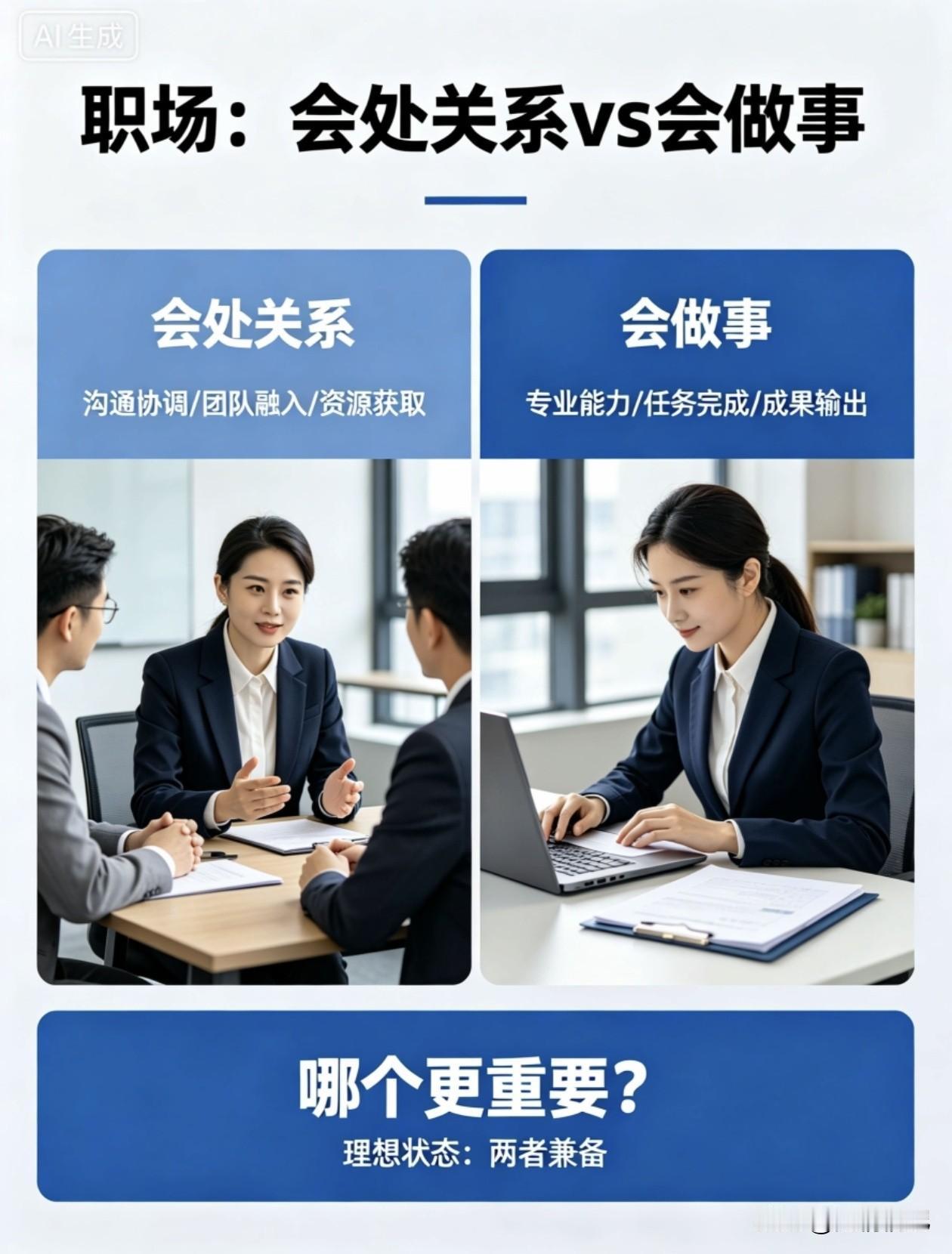 职场里会处关系还是会做事更重要？
我认为关系重要，别听人总说“靠实力说话”，在职