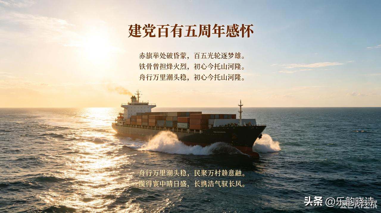 头条创作训练营 看到乐韵晓诗这首《建党百有五周年感怀》，真是满含豪情。“赤旗举处