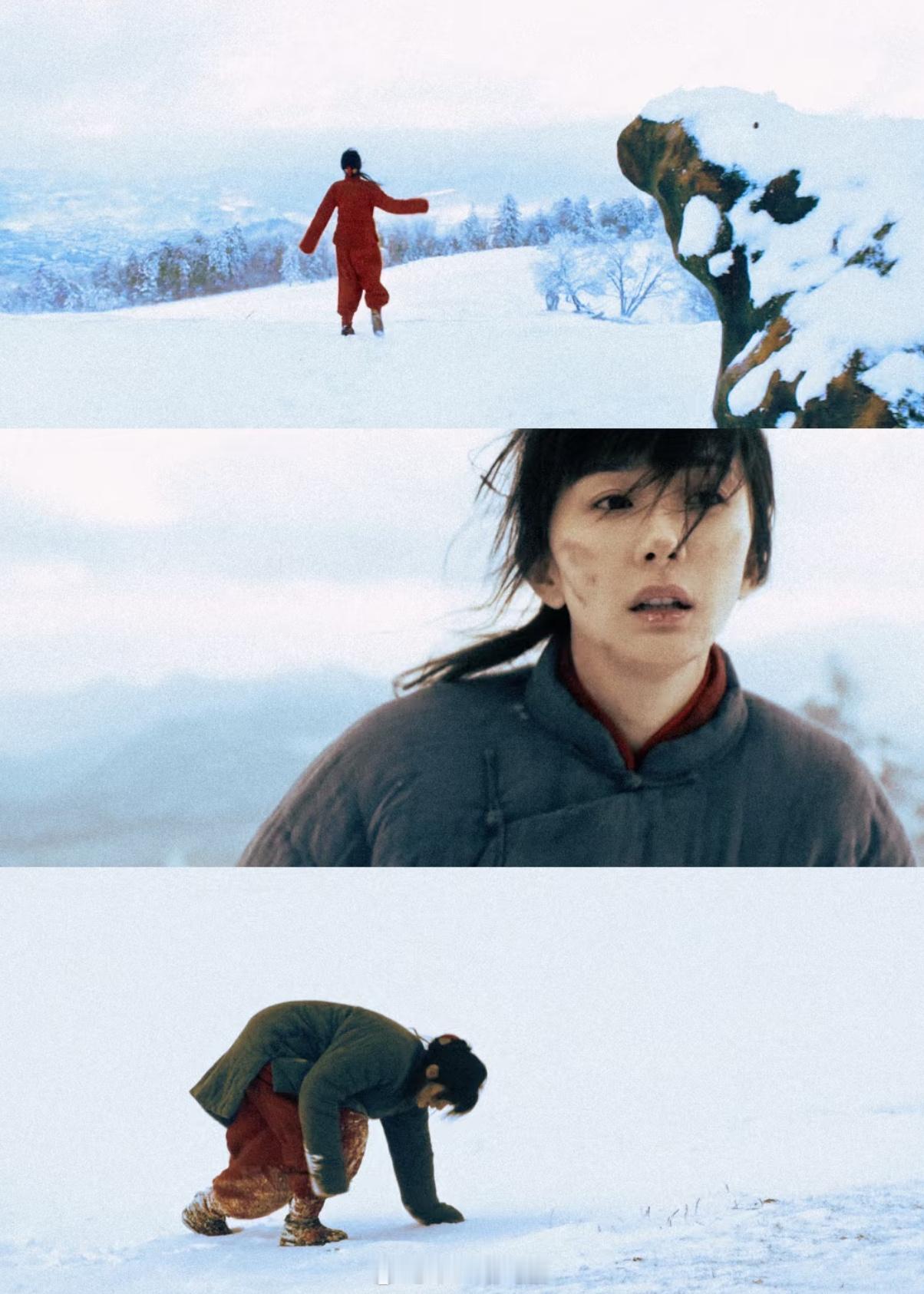 杨幂的人生镜头➕1雪地里的红衣绣绣看得好心疼啊[泪]生万物 实景拍摄～ ​​​