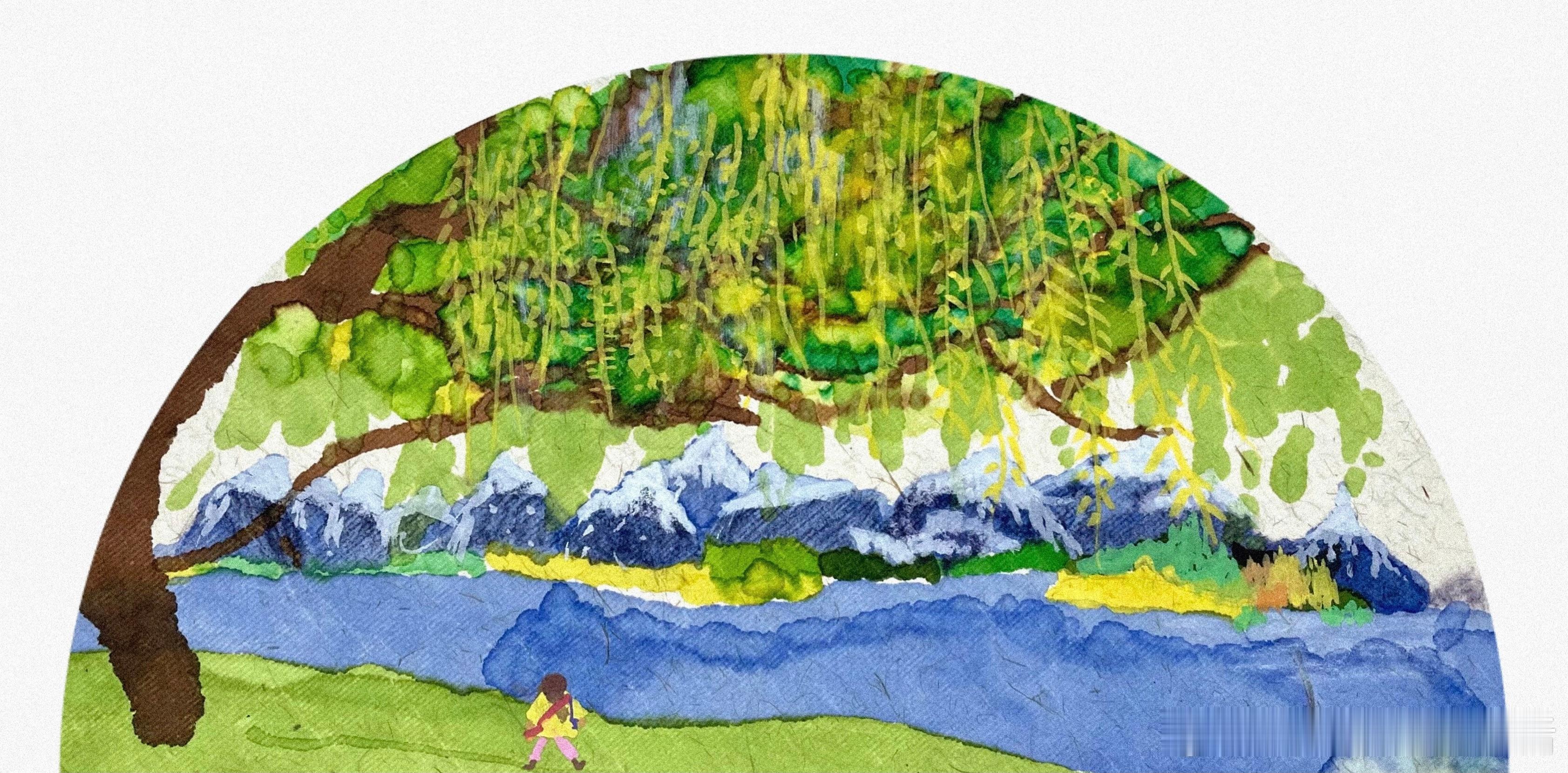 春游去。点小姐8岁时候的作品 