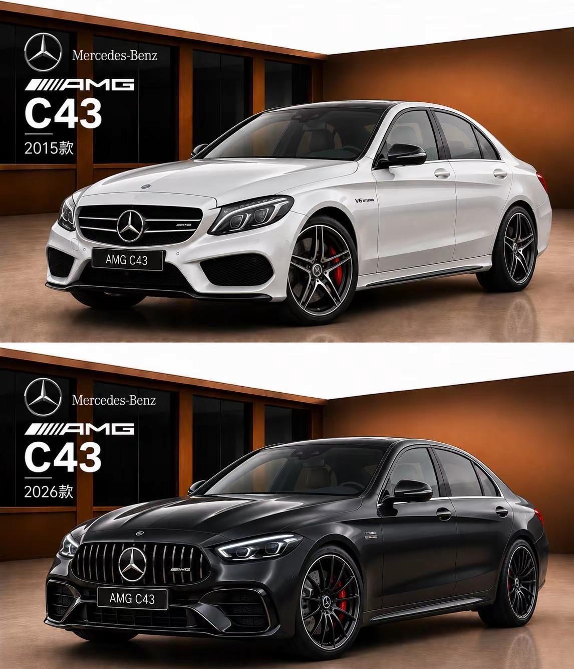 2015款奔驰-AMG C43 VS 2026款奔驰-AMG C43同样叫AMG