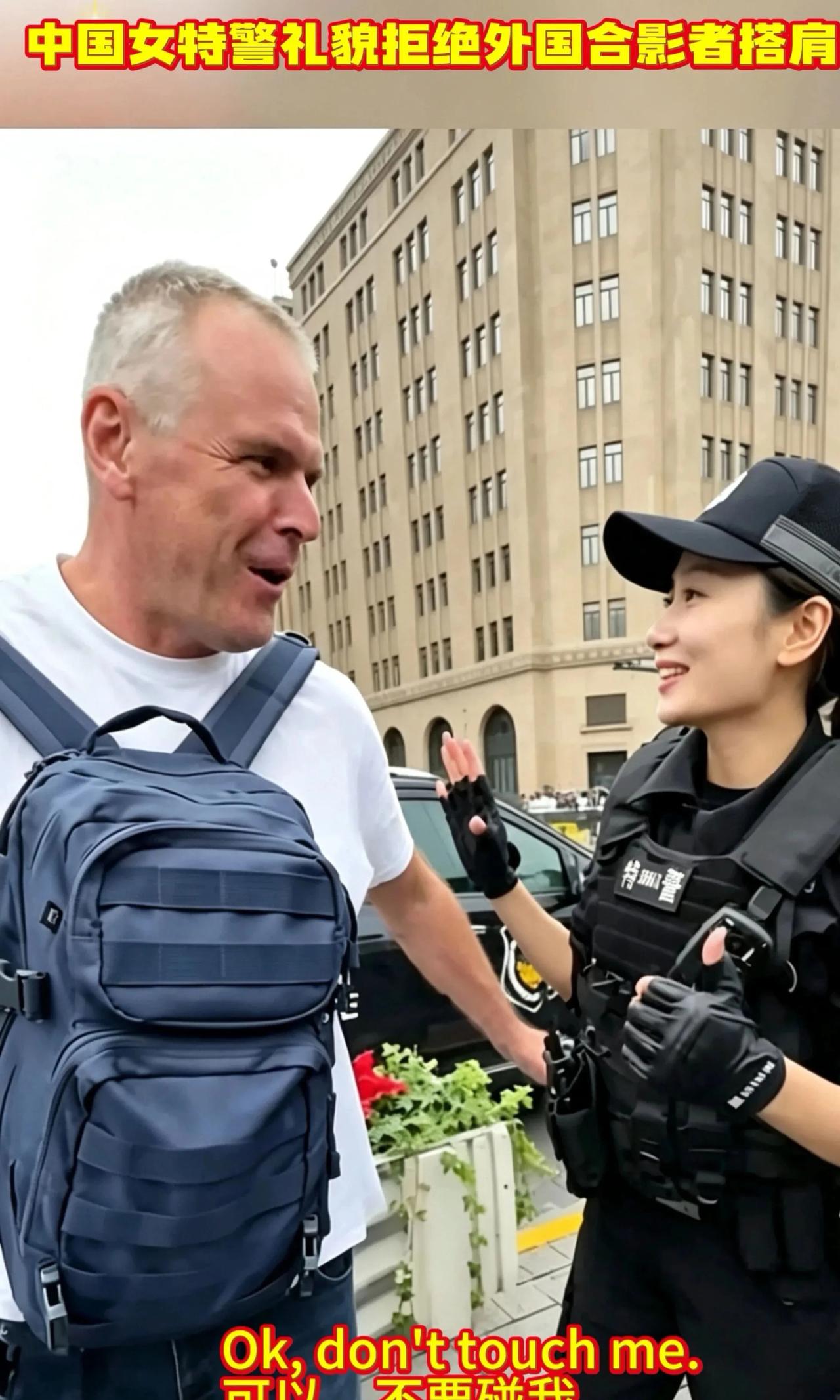 巾帼英雄，大国风范！上海女特警火遍全网，引来无数点赞👍！


一名外籍游客上前
