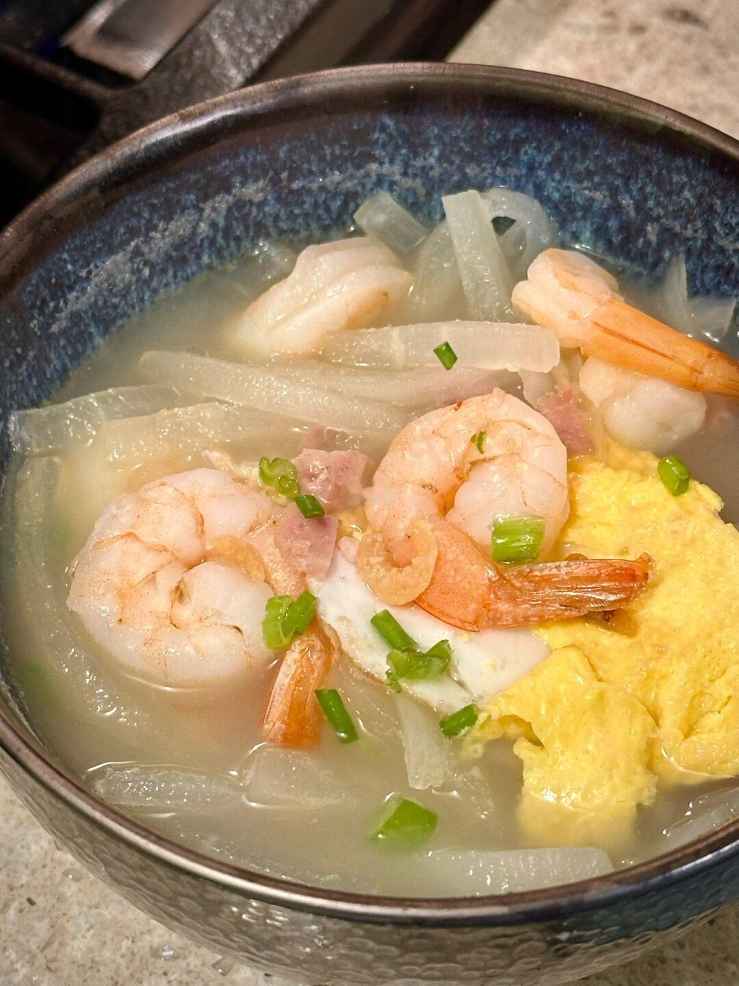 温暖了我好几个冬天的🥣萝卜丝虾仁煎蛋汤🦐