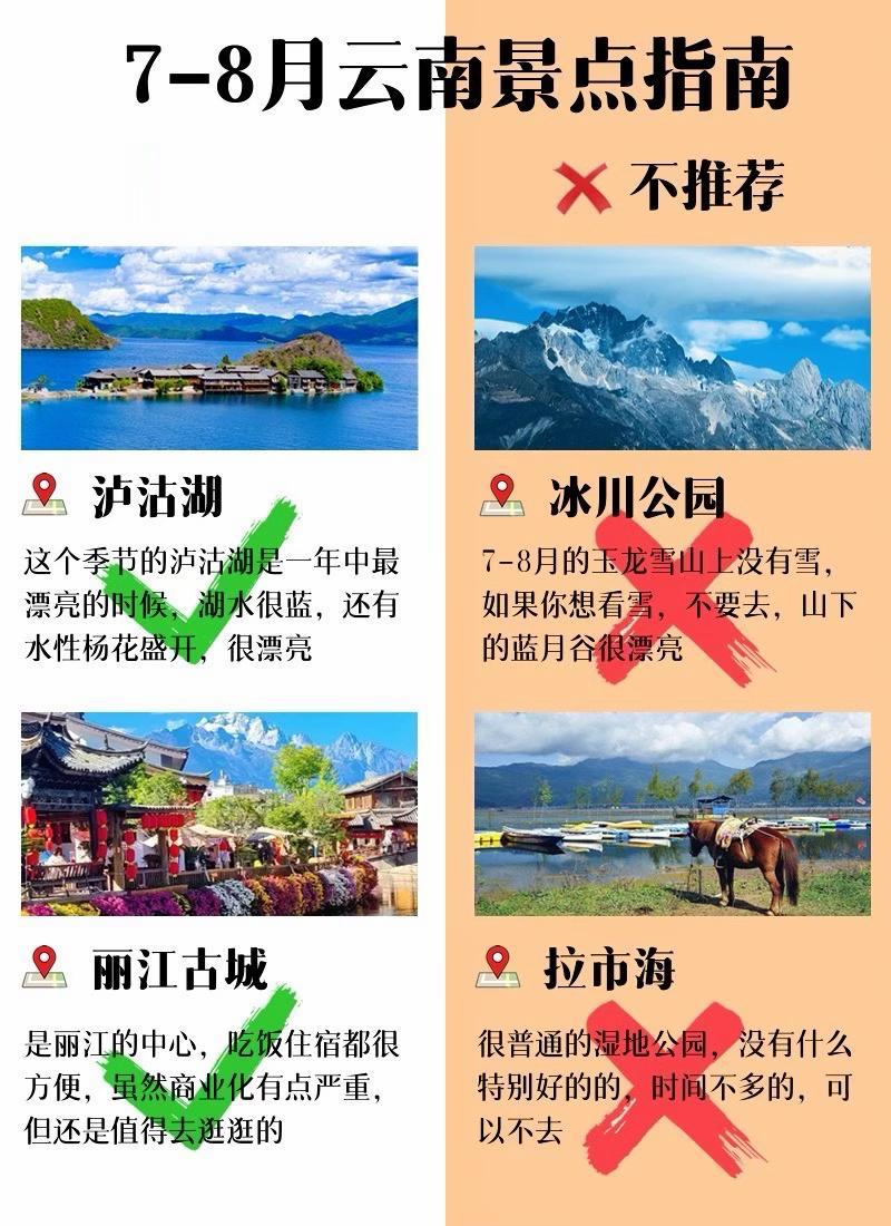 7-8月云南景点避坑攻略。
