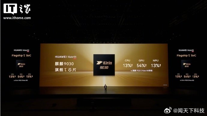 【华为Mate90标准版搭载麒麟9030旗舰τ芯片】10 月 1 日消息，在今天