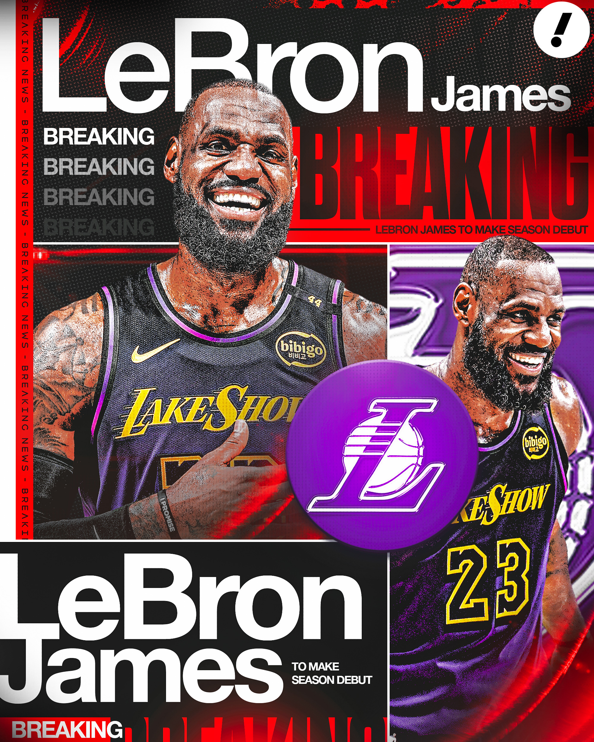 排面！B/R、ESPN、YAHOO纷纷致敬詹姆斯成为NBA历史首位征战第23个赛