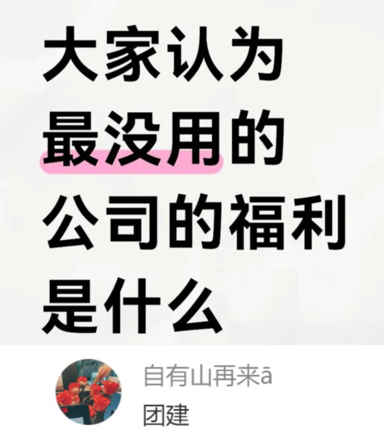 你们认为公司里最没用的福利是什么？不如直接变现成钱。