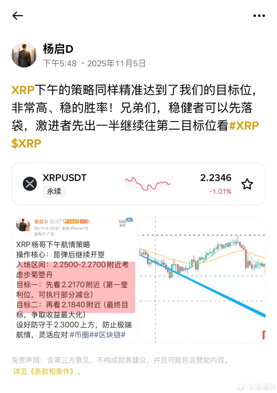 XRP下午的策略 币圈区块链 ​​​