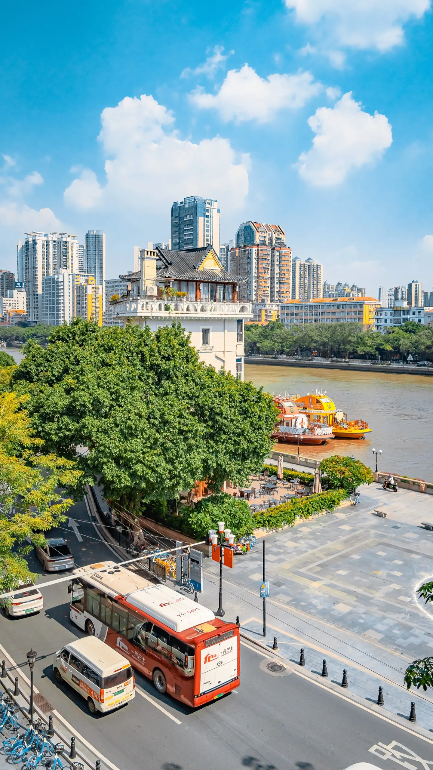 广州沿江西路拍照打卡攻略。🌟广州沿江西路，拍照游玩攻略，绝美景色与独...