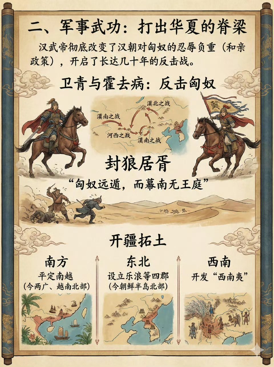 汉武帝雄才伟略的一生。 