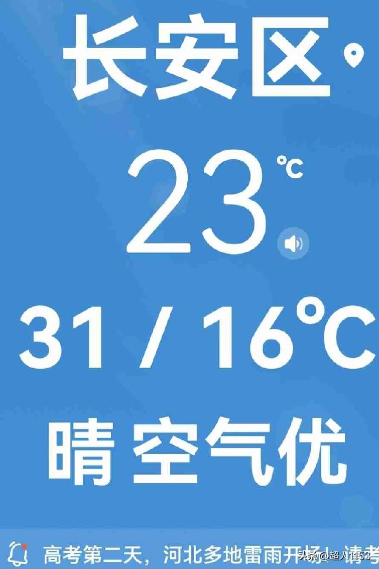 美好的一天开始了！
今天的天气雨过天晴，
空气质量优。

气温非常适宜，
温度目