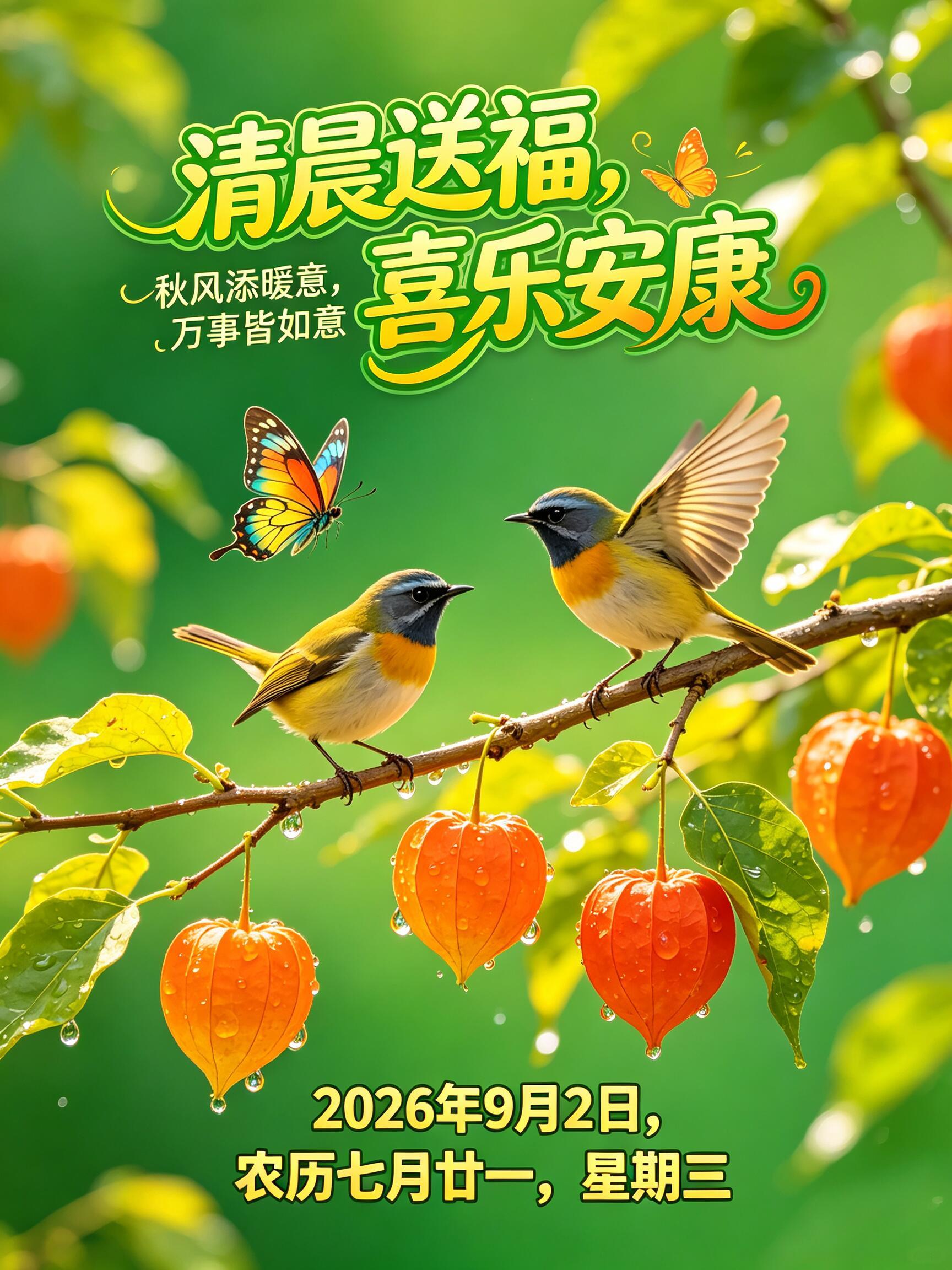 2026.9.2周三早安祝福图片壁纸拿图吱一声噢～ 
