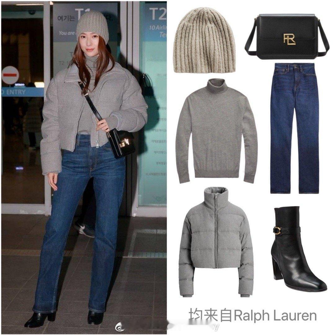 Krystal郑秀晶昨日的机场私服，保暖效果拉满的冬日look！ ​​​
