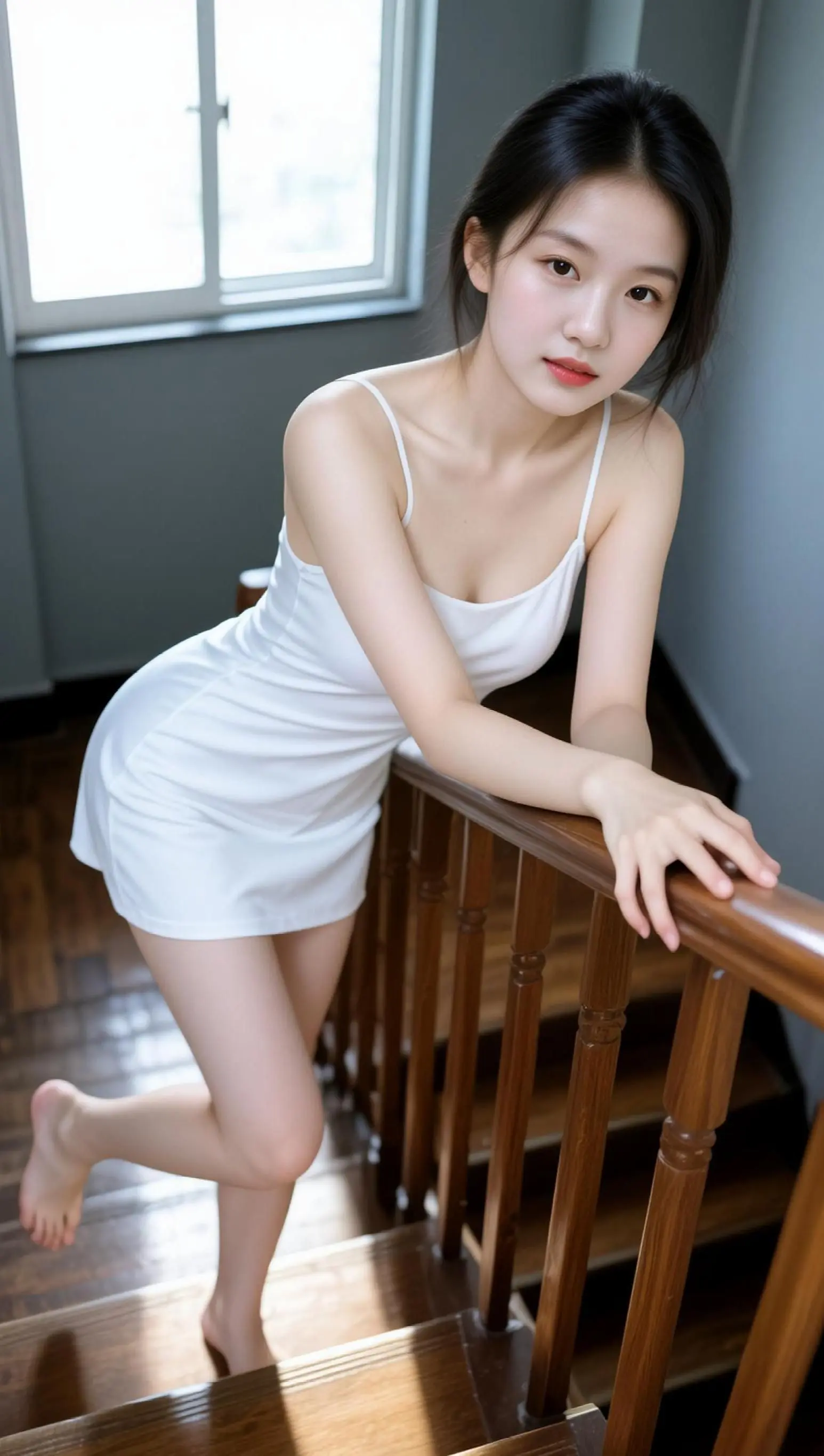 AI吊带居家照  ai创作