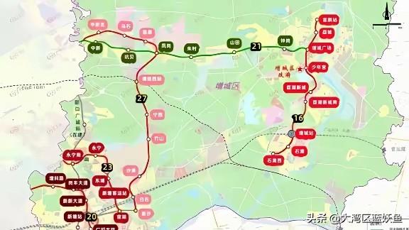 增城的朋友注意了，地铁16号线的规划图一出来，不少人拿着尺子量站点——这条38公