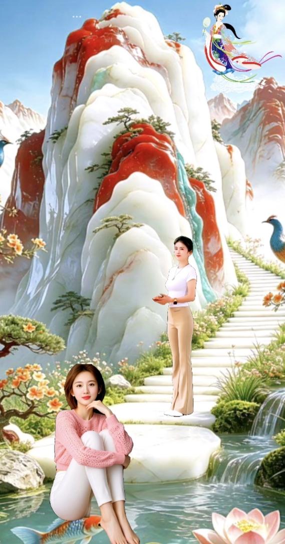 仙境般的梦幻世界，美人与仙子共舞