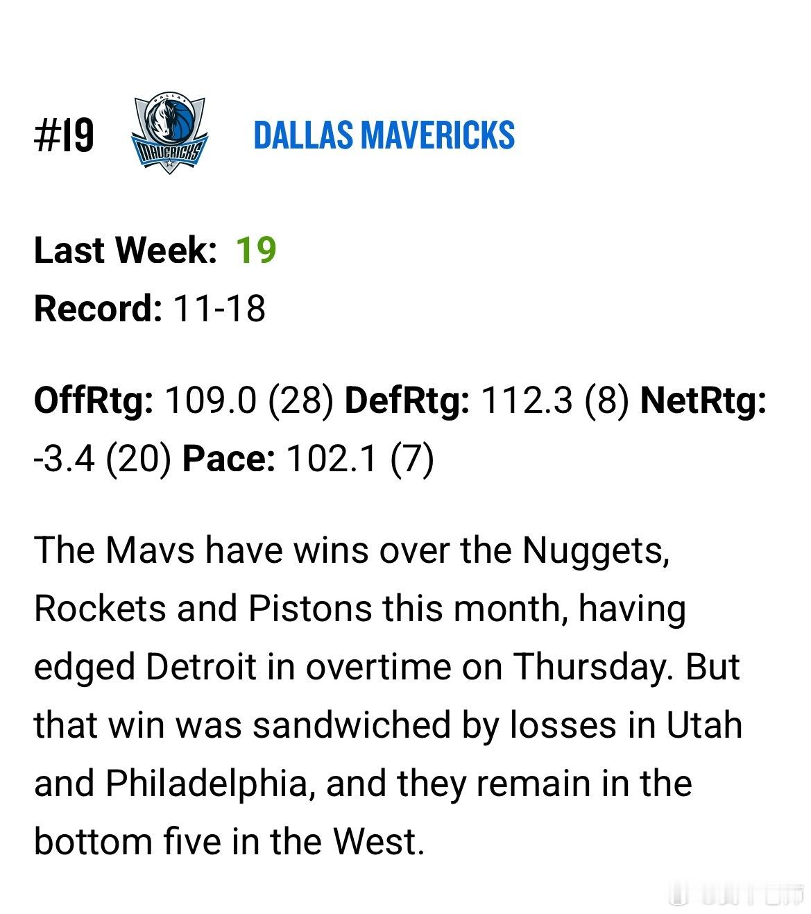 MFFL NBA官方发布了2025-26赛季第10期球队实力排行榜。我牛排在联盟