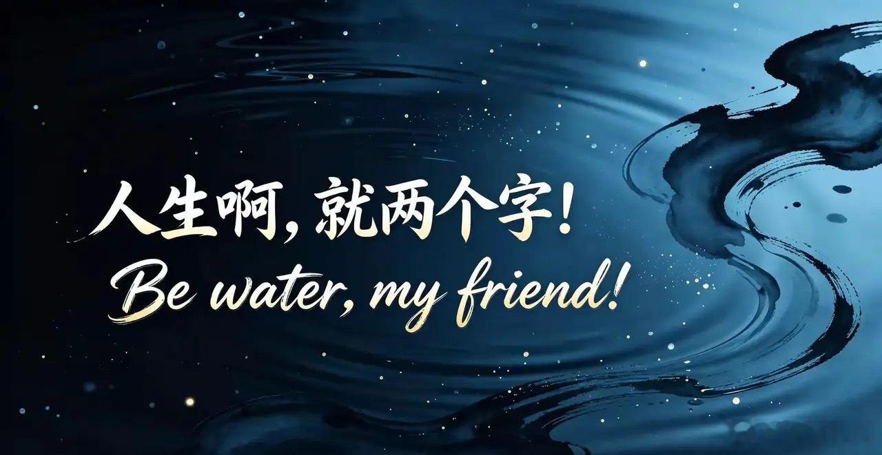 顺势而为。李小龙经典名言：Be water, my friend. 朋友，要如水