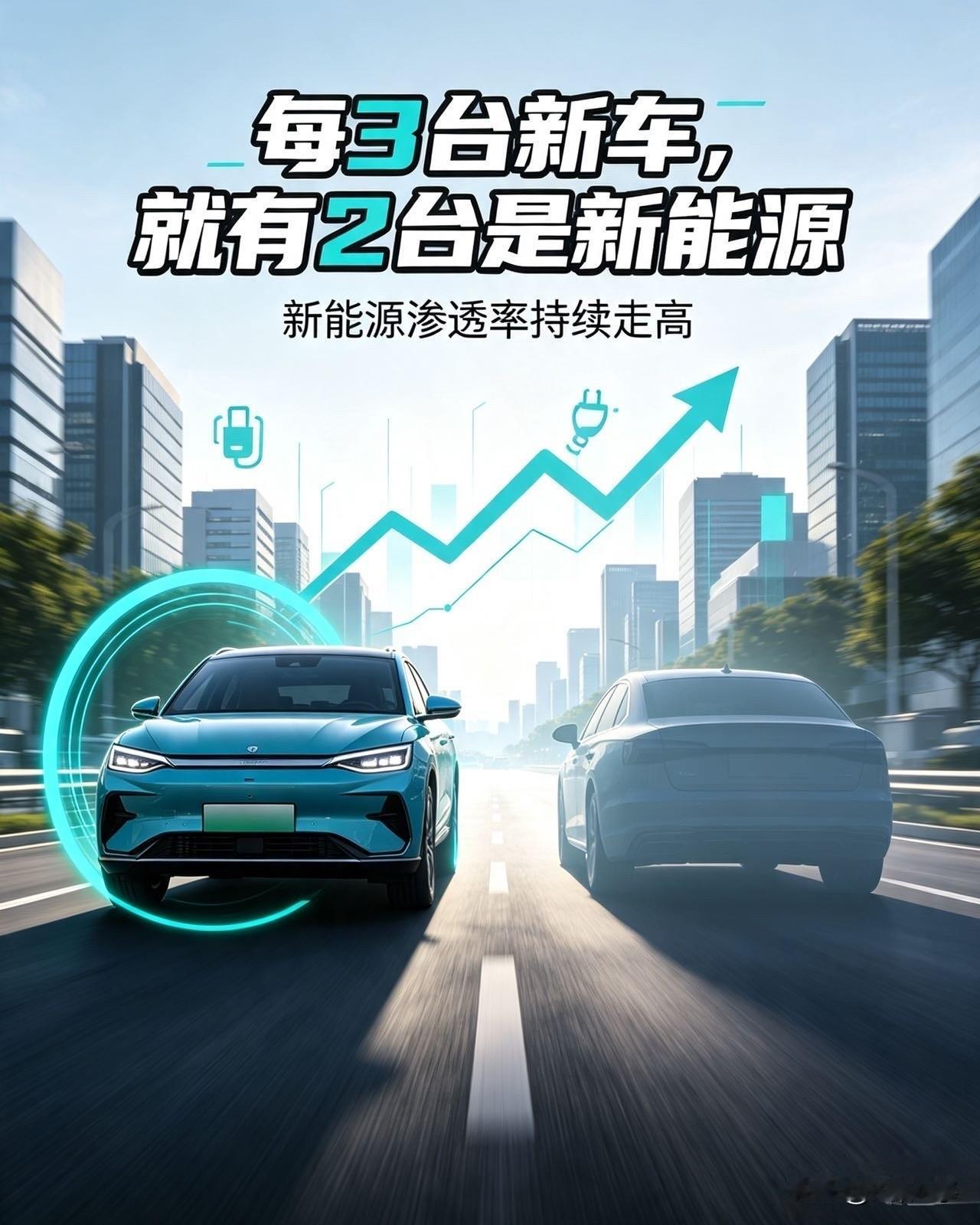 彻底颠覆认知！每3台卖出去的车，就有2台是新能源？

汽车市场已经悄悄变天，数据