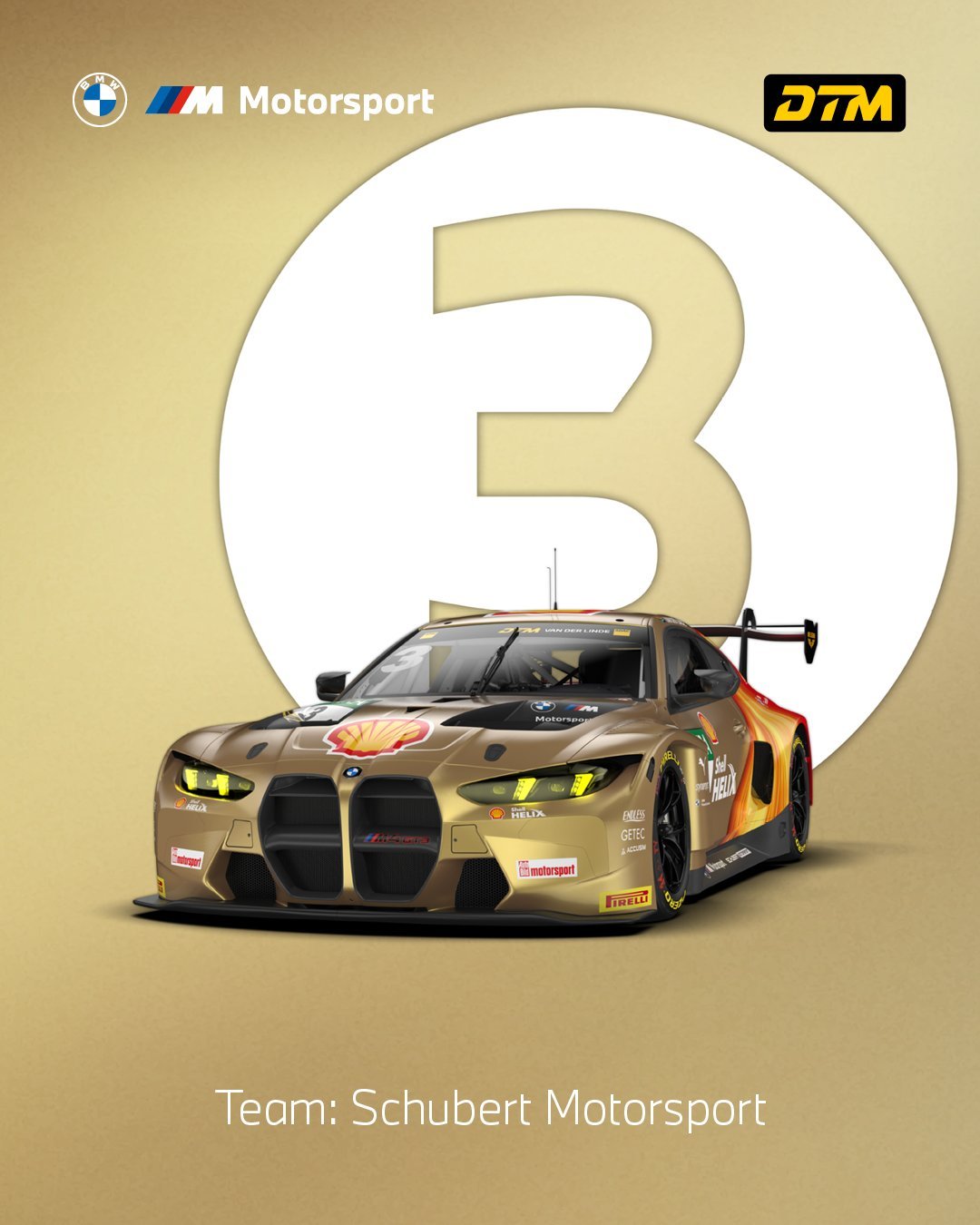 “滑铲哥”凯文·范德林德出战2026赛季DTM德国房车大师赛的宝马M4 GT3 