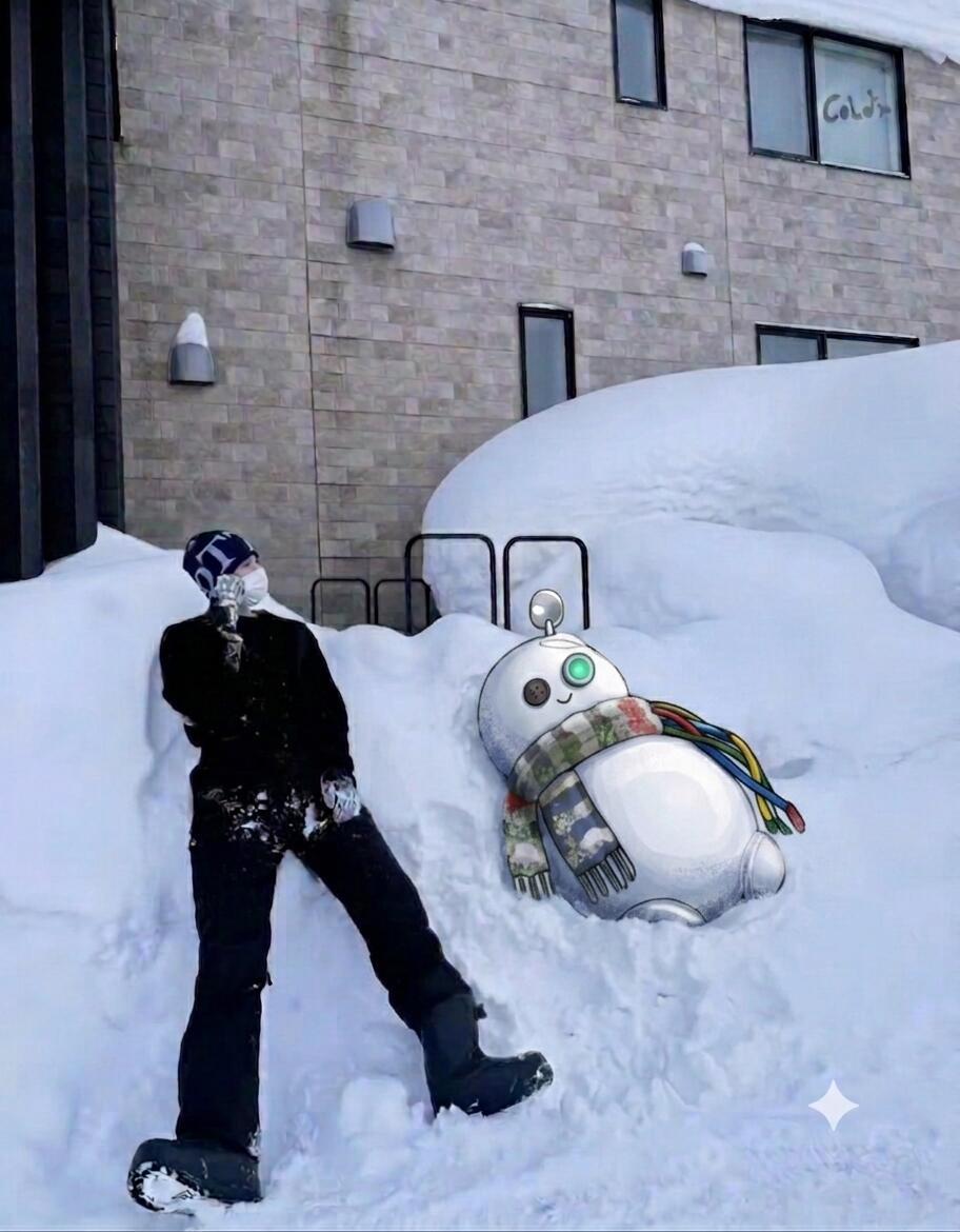 coldy陪大哥一起躺雪里