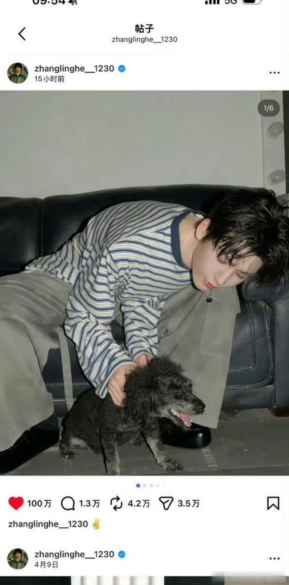 张凌赫ins最新营业照14小时49分破百万，刷新记录了，《逐玉》真的是全球爆红谁