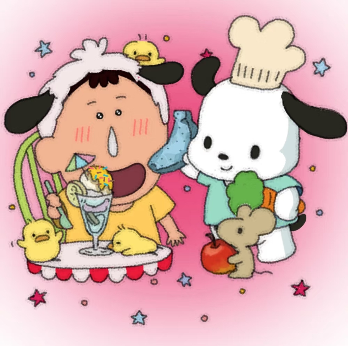 蜡笔小新x三丽鸥#蜡笔小新头像##蜡笔小新[超话]# 图源原创插画师：碳水头子瑞