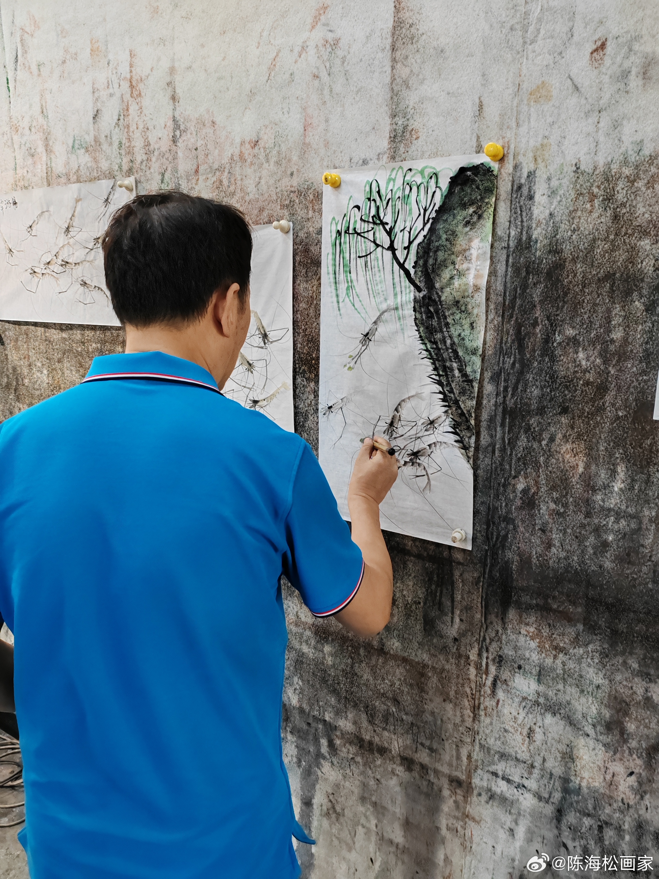 我与广东省青年美术家协会荣誉主席何俊华老师合作《春风》，将在广东拍卖行拍卖，作品