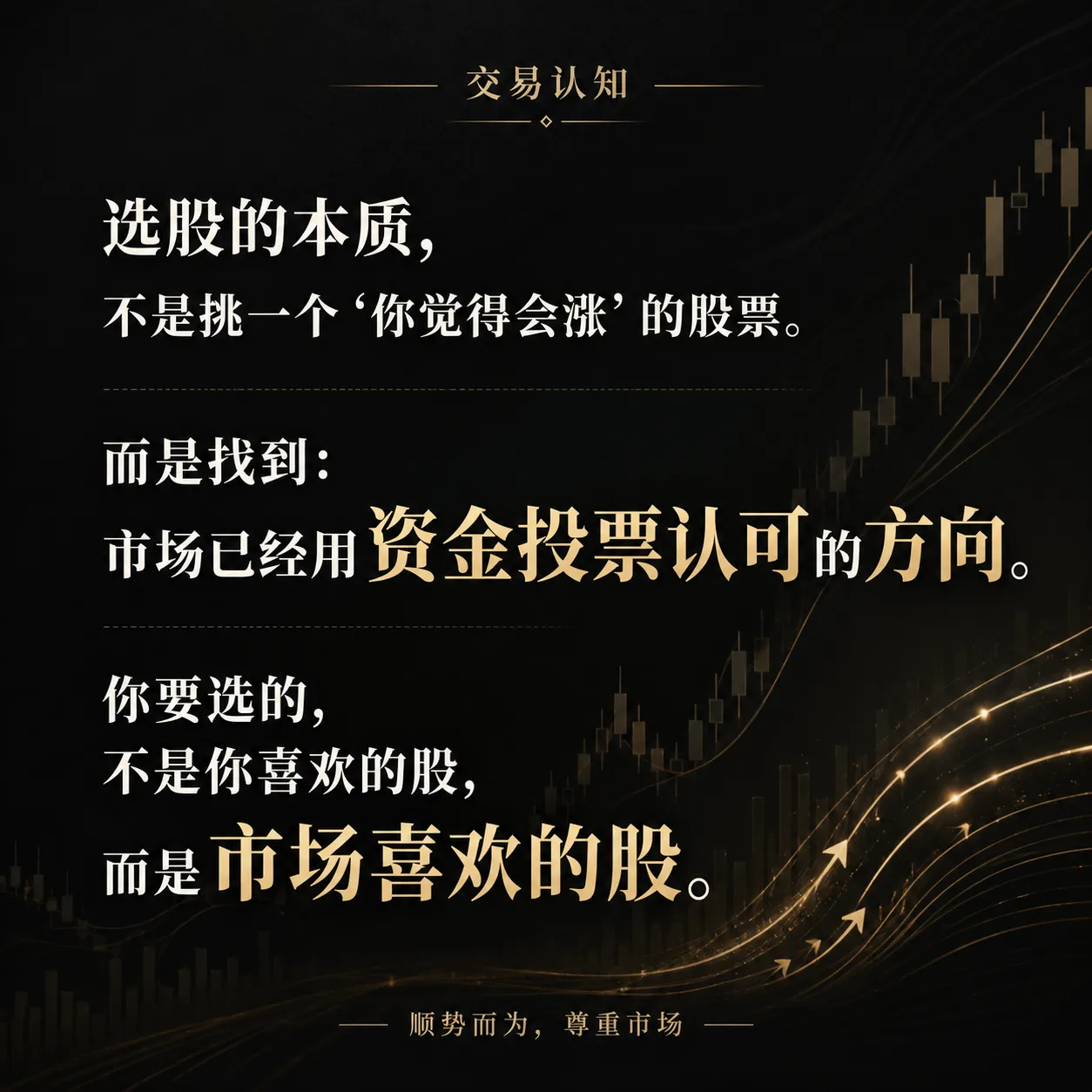 选股的本质，不是挑一个“你觉得会涨”的股票。而是找到：市场已经用资金投票认可的方