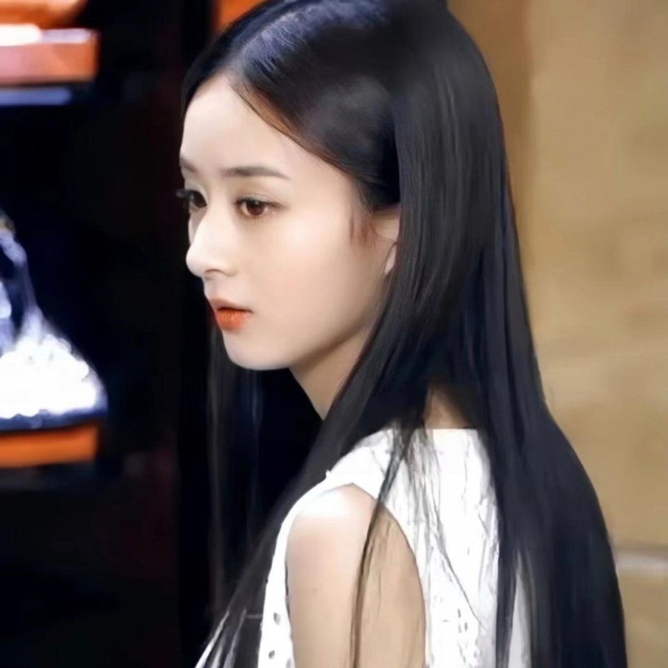 赵丽颖早期黑长直  白月光的感觉 