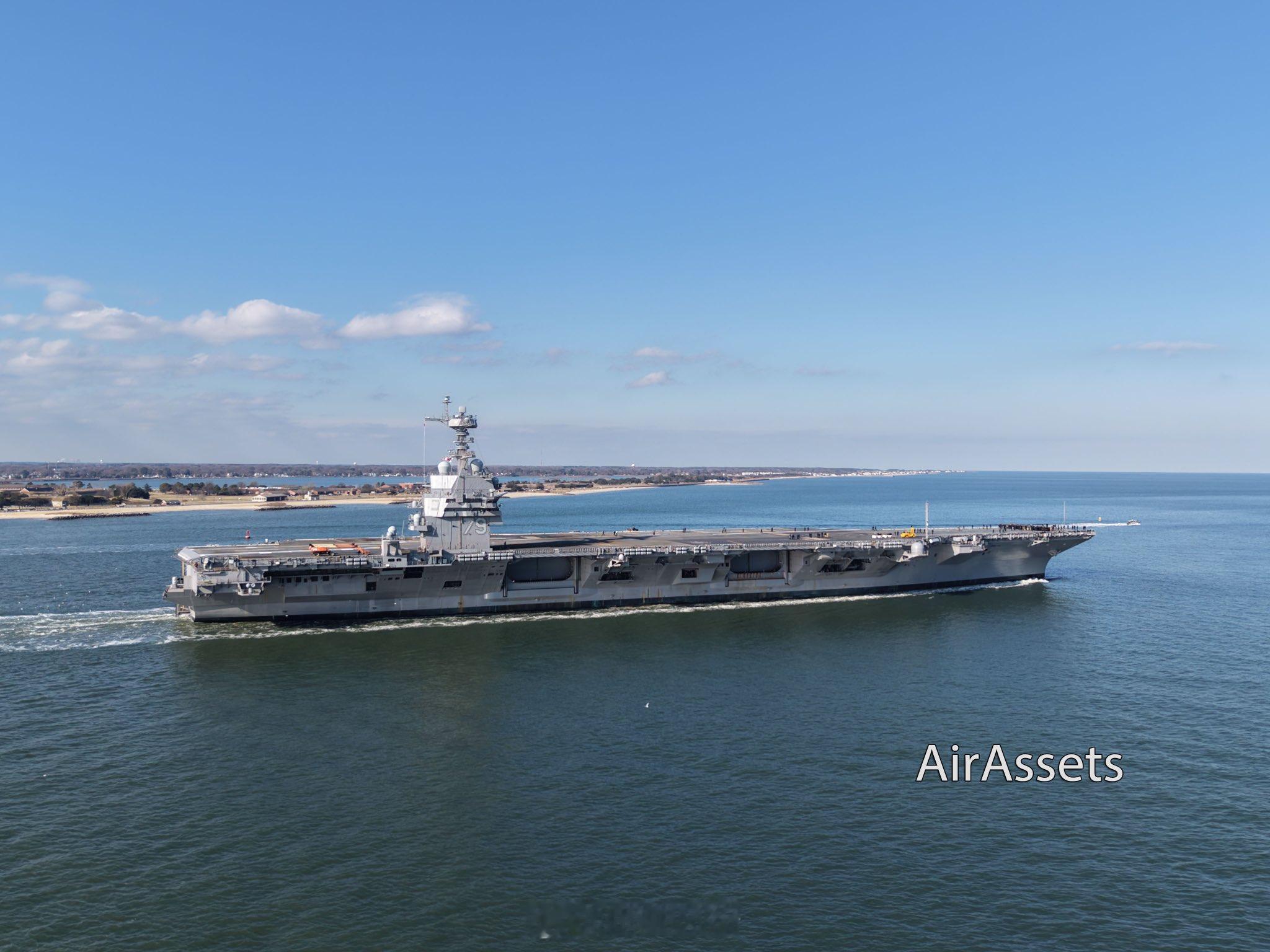 1月28日，福特级2号舰约翰·F·肯尼迪号开始首次海试武器装备航空创作计划海军