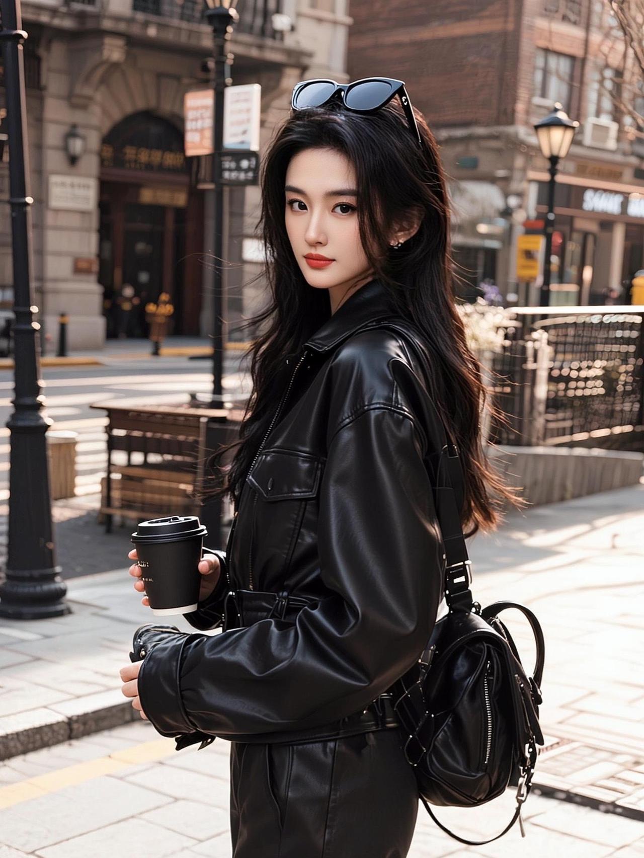 抖音ai创作 穿搭 皮衣搭配 绝美镜头 好物推荐🔥