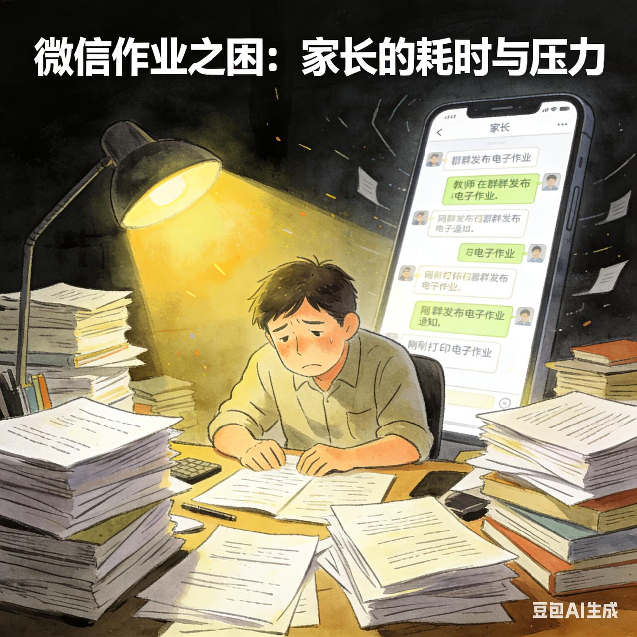 近日，有家长反馈，中小学频繁在微信群布置需要打印的电子作业，一晚打印几十页已成常