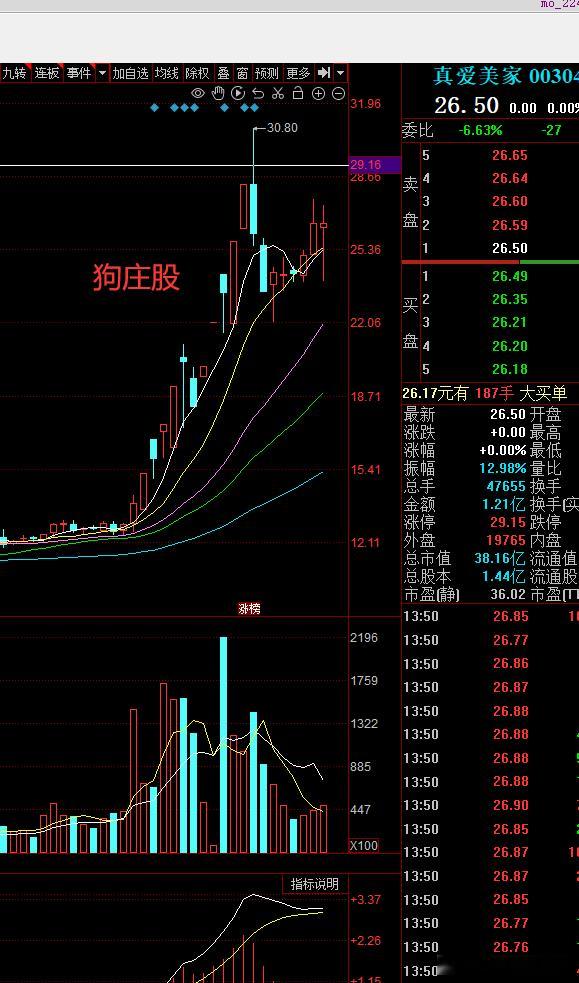 发现一个狗庄股胆子真大啊，这年头敢这样明目张胆的控盘一个股票 去做这样的拉升。。
