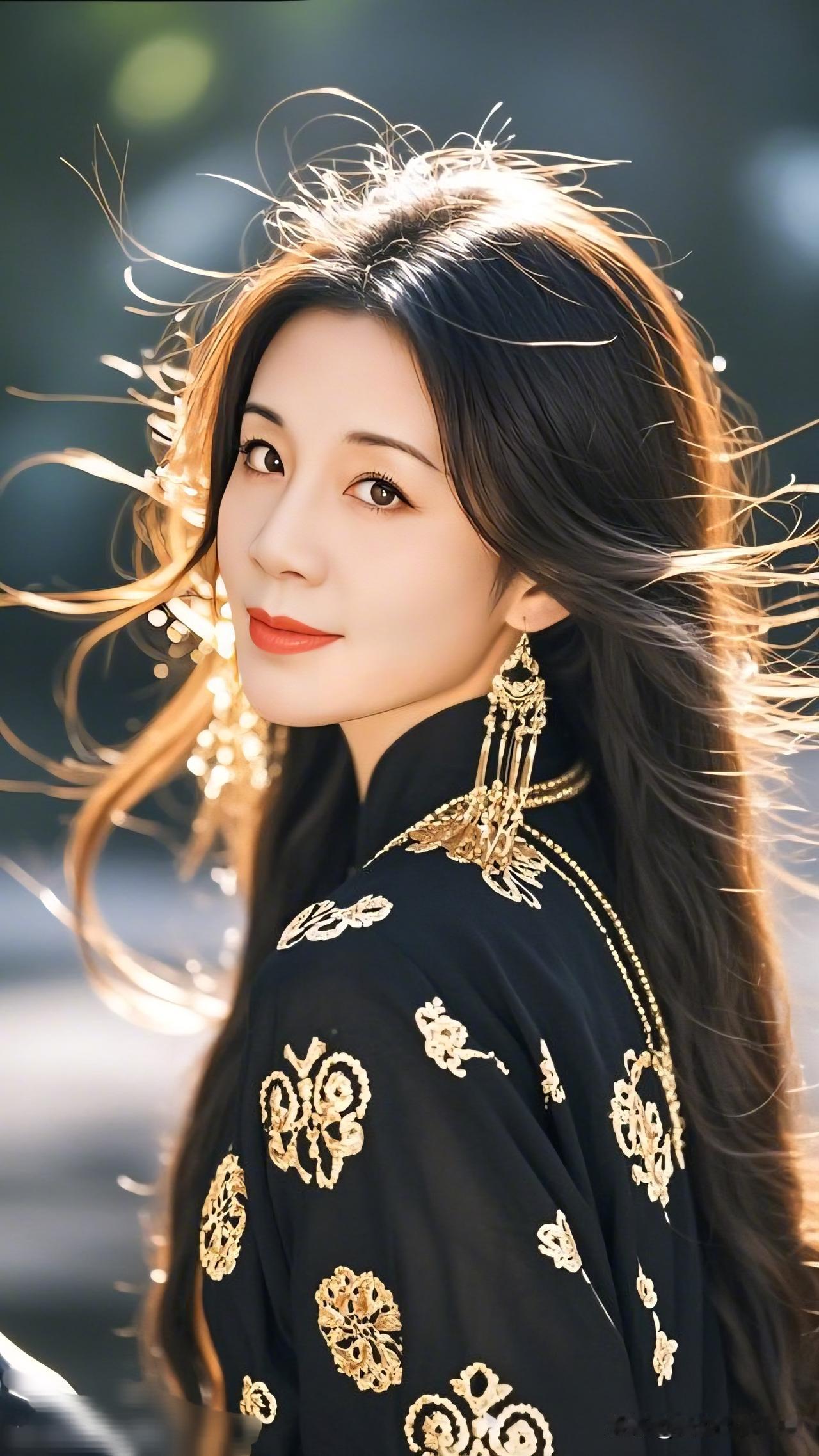 金钗映日，笑语盈盈。寻找镜头的美 “黑金搭配，尽显优雅气质”💃🏻✨