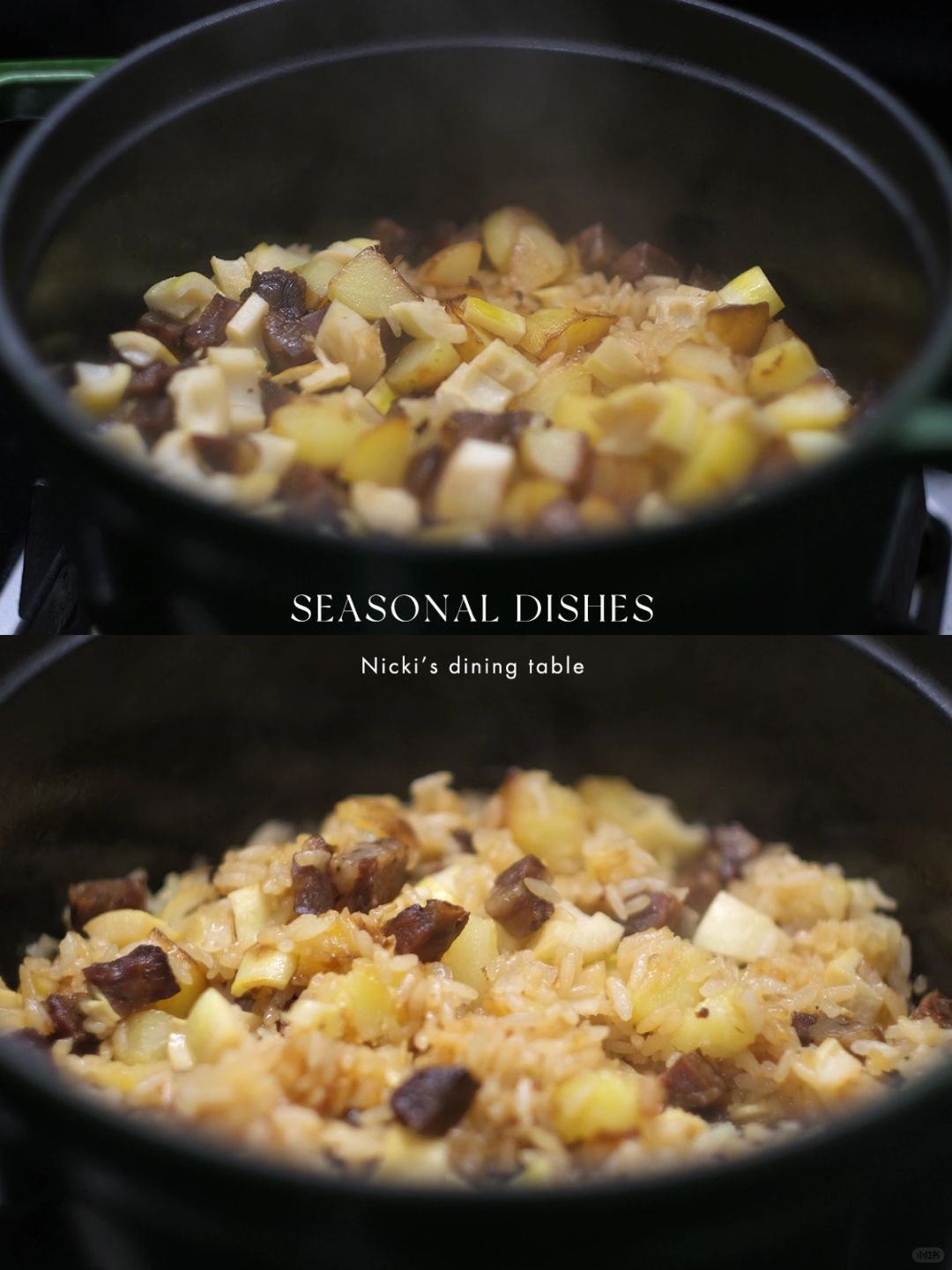 尝一口春天的味道｜春笋土豆黑松露香肠焖饭