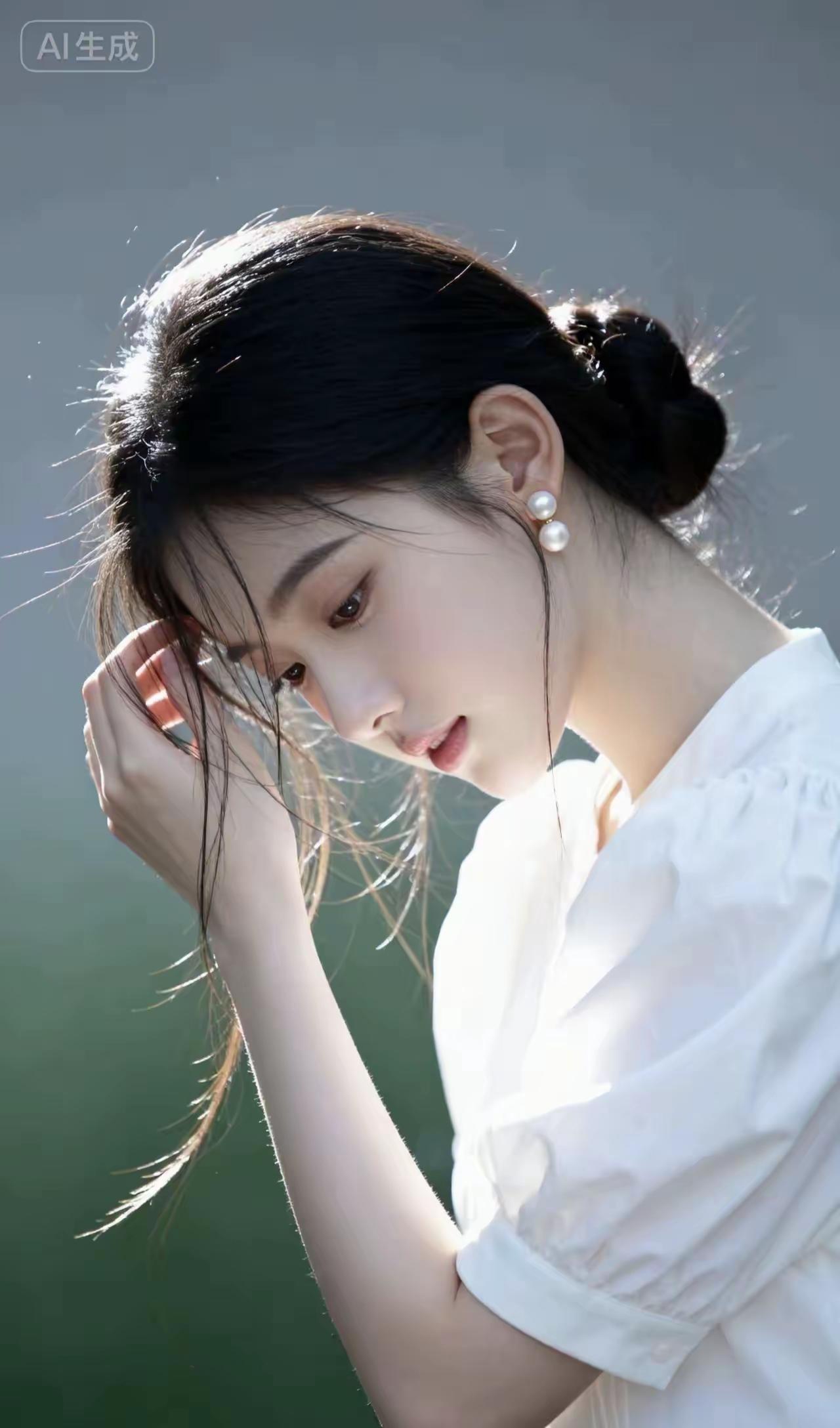 温柔时光，静谧如水，少女心事，随风飘散。