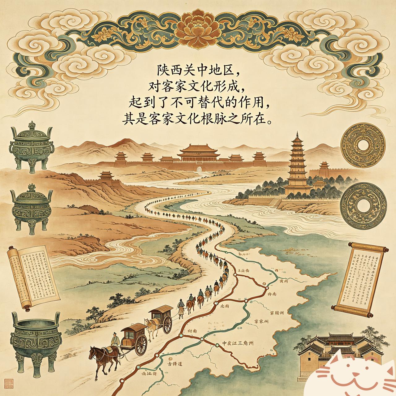 河洛（嵩洛地区），河渭（关中地区），河汾（晋南地区），这些地区，其实都是客家文化