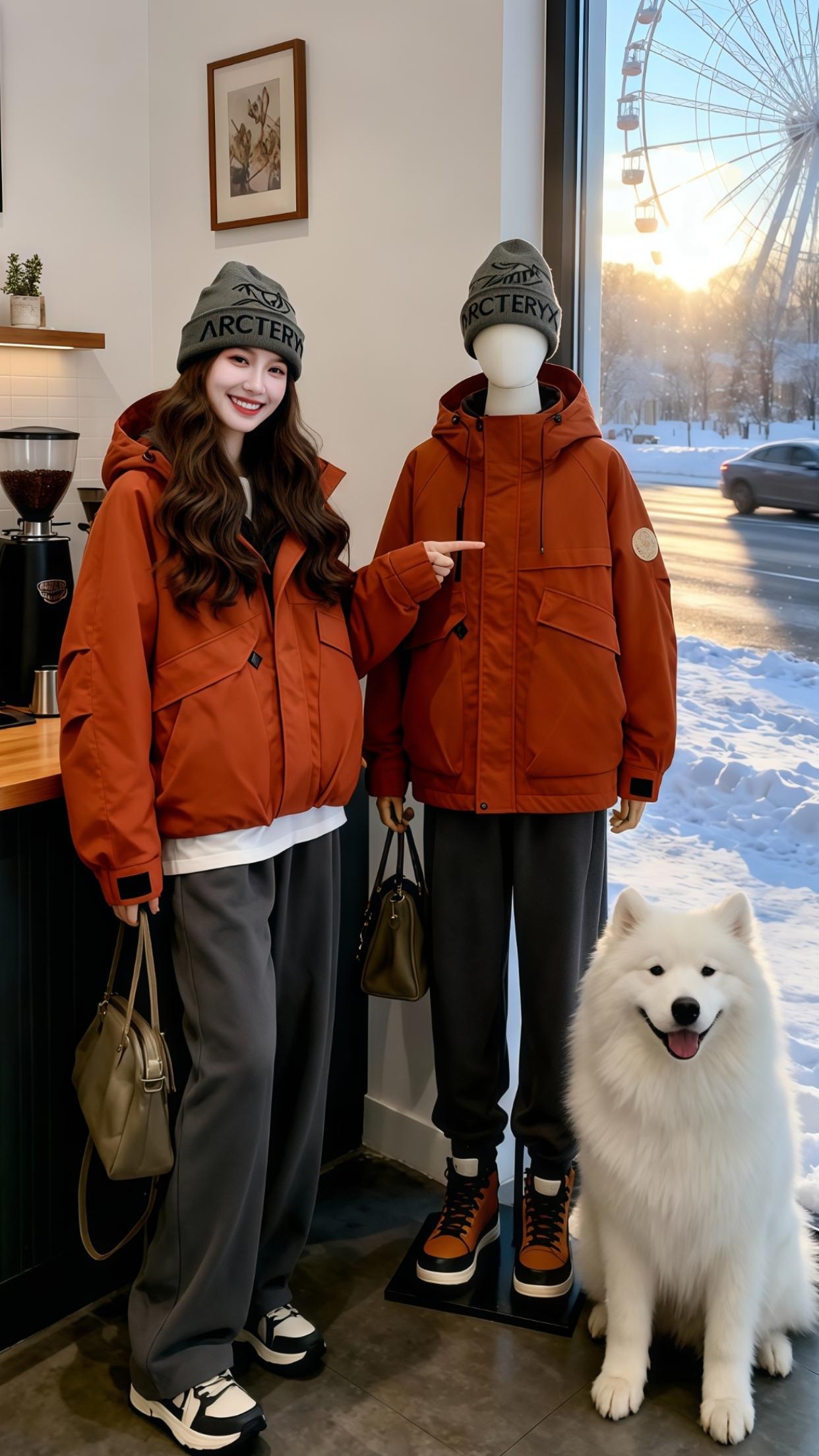 韩系穿搭 冬季搭配 秋冬穿搭 冲锋衣 冲锋衣推荐