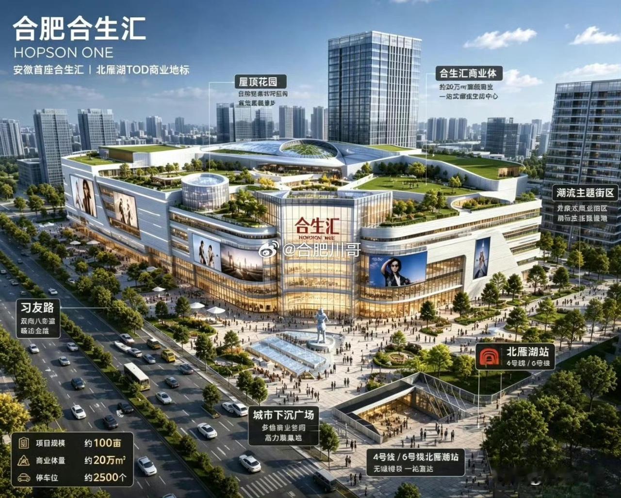 合肥北雁湖合生汇效果图（图一），不是Ai效果吧～
合肥商业
