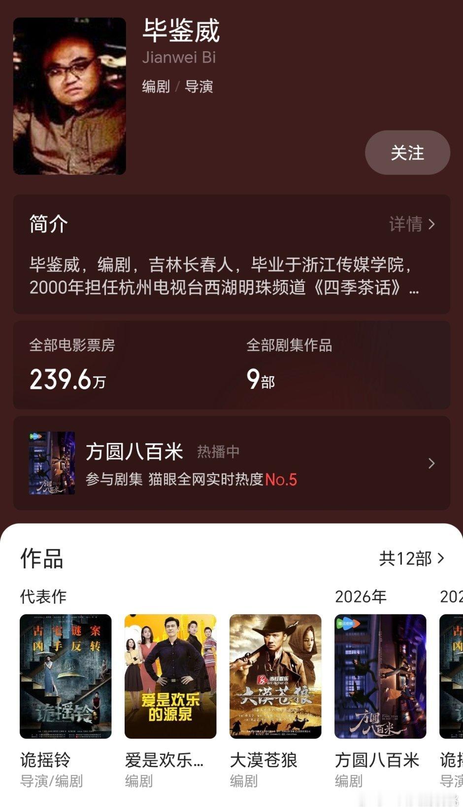 最近播剧的两个剧的编剧避雷，一个八千里路的，一个八百米的，所有的女性角色都是他的