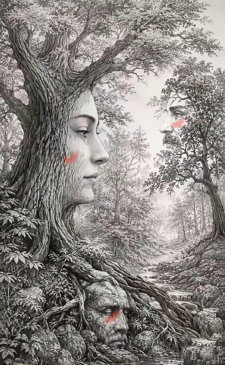我承认找不到第四张脸。找出三个人的脸很容易，但翻来覆去，无论如何也未能找到第四个