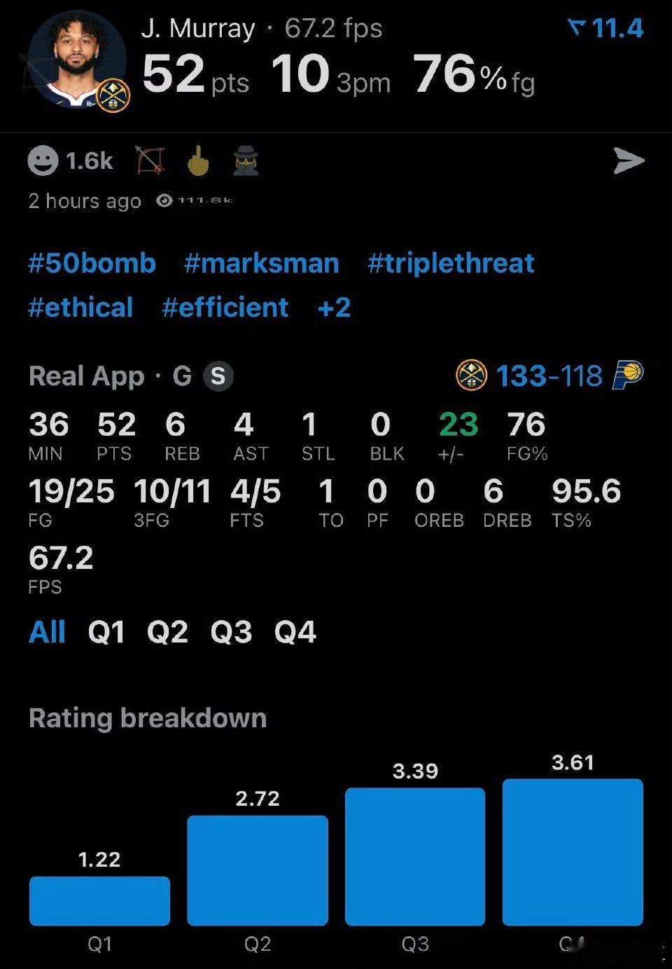 雷子今天可以啊😦 