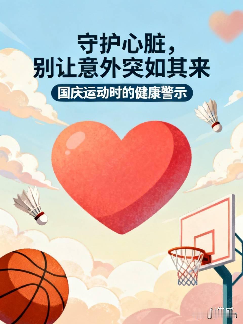 守护心脏，别让意外突如其来
 
今天是国庆节，举国欢庆。早上我约伙伴到广场踢毽子