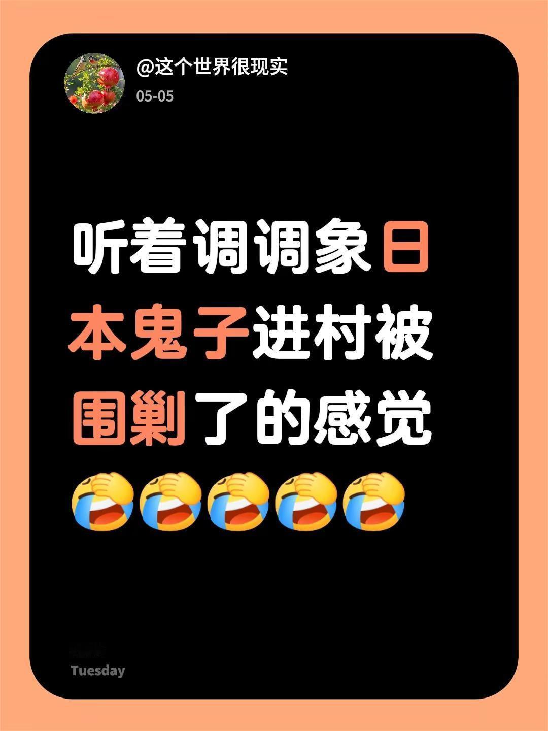 我评论了@记录 的作品：听着调调象日本鬼子进村被围剿了的感觉
