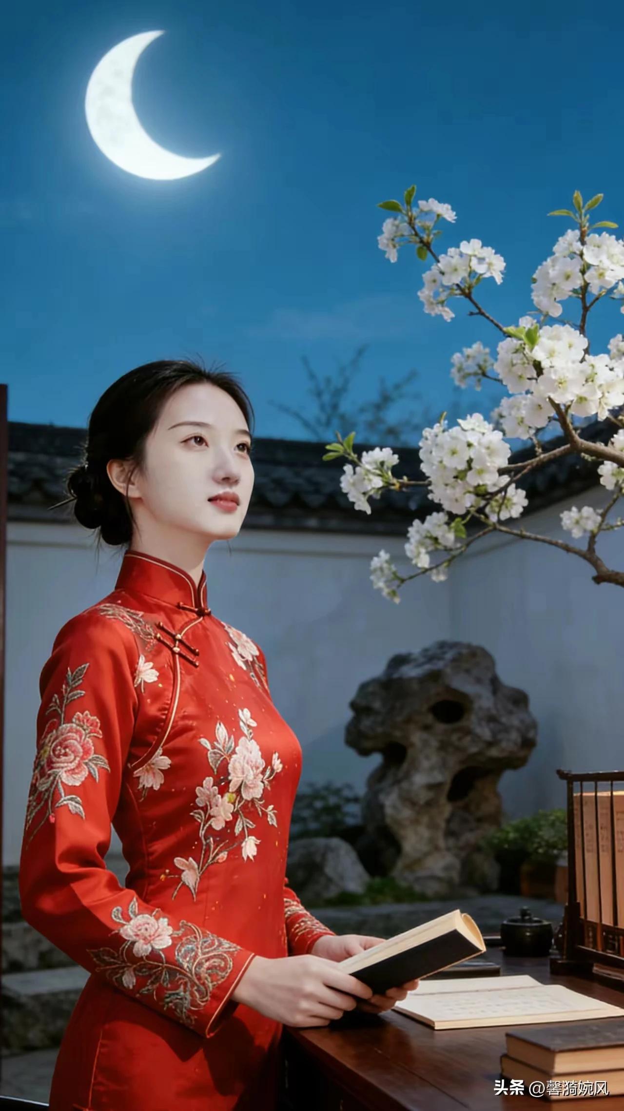 七绝•春夜感怀
作者/馨漪婉风
故苑梨开夜漫长，
凭桌忆远阅文章。
谁人可解思亲